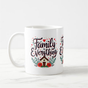 Caneca De Café A família é tudo que Cottagecore