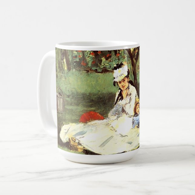 Caneca De Café A família Monet no seu jardim Edouard Manet (Frente Esquerda)