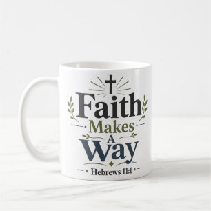 Caneca De Café A Fé Abre Um Caminho Citação Inspiradora Ousada