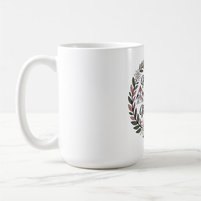 Caneca De Café A Fé de uma Mãe Move Montanhas (Esquerda)