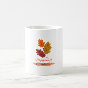 Caneca De Café a felicidade é feita em casa outono design incríve
