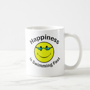 Caneca De Café A felicidade está nadando rapidamente