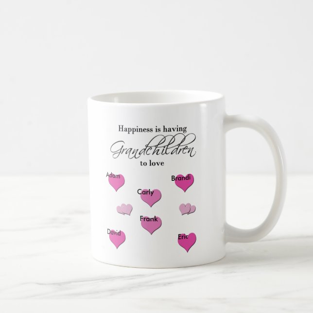 Caneca De Café A felicidade está tendo os netos a amar (Direita)