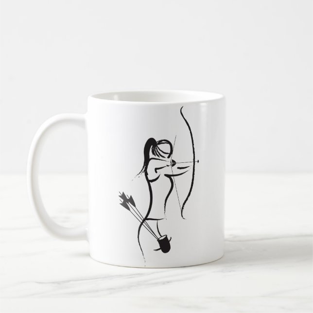 Caneca De Café A fêmea Recurve o arqueiro (Esquerda)