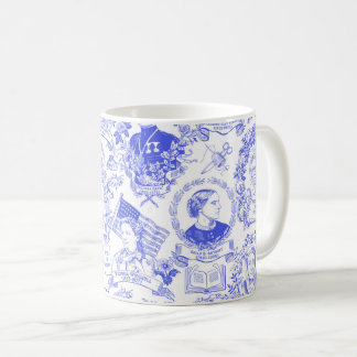 Caneca De Café A feminista histórica abre caminho Toile no azul