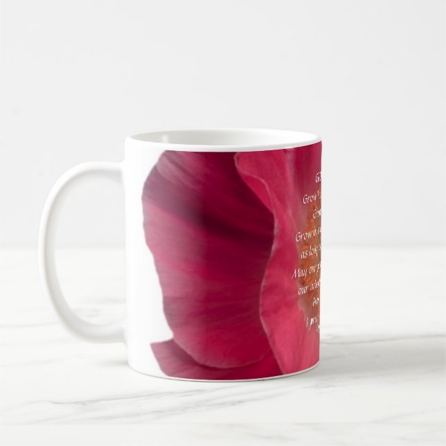 Caneca De Café a flor, CRESCE TOGETHERGrow mais afeiçoado de se; (Esquerda)