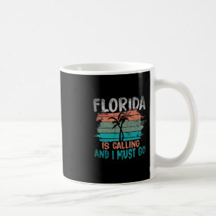 Caneca De Café A Flórida Está Chamando E Eu Devo Ir Palmeiras Ret