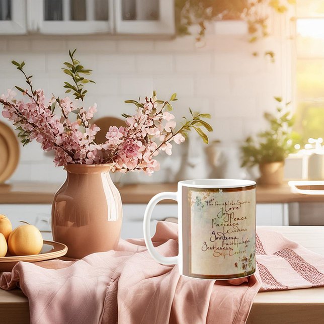 Caneca De Café A Fruta do Espírito (Criador carregado)
