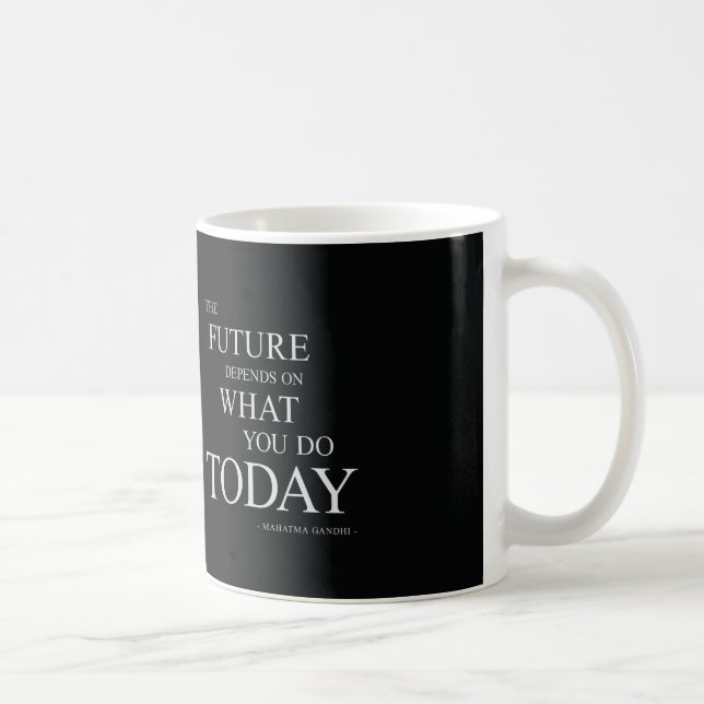 Caneca De Café A futura Cotação Motivacional Inspiracional (Direita)