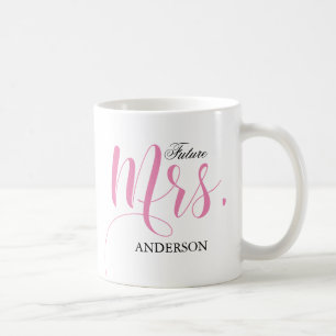 Caneca De Café A futura Sra. Calliografia Personalizada3