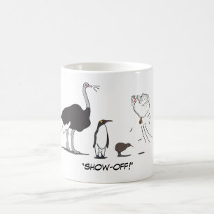 Caneca De Café A galinha engraçada do vôo do quivi do pinguim da