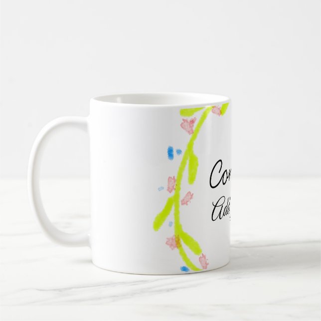 Caneca De Café A graduação mínima simples de parabéns adiciona (Esquerda)