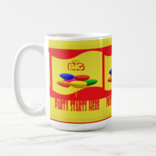 Caneca De Café A grande festa começa aqui vamos celebrar