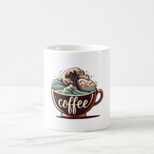 Caneca De Café A Grande Onda De Café