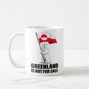 Caneca De Café A Gronelândia Não Está à Venda Urso Polar Com Band