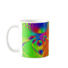 a heart with a psychedelic and colorful style