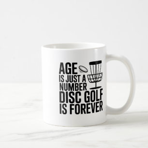 Caneca De Café A Idade É Apenas Um Número Disc Golf, Frisbee, Vel