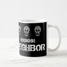 Caneca De Café A ideia preto e branco vizinha a mais fresca do