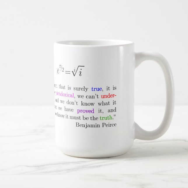 Caneca De Café A identidade de Euler (Direita)