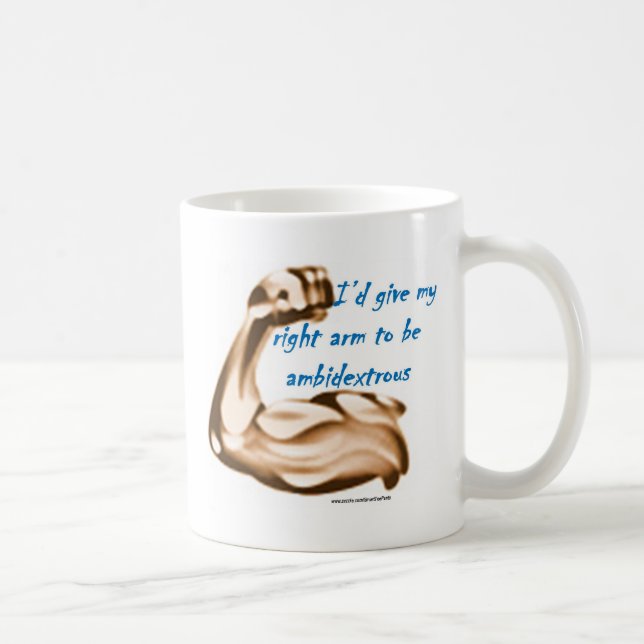 Caneca De Café A identificação dá meu braço direito para ser (Direita)