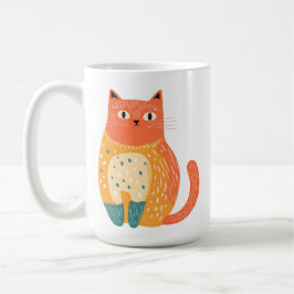Caneca De Café A ilustração retrata um gatinho fofo