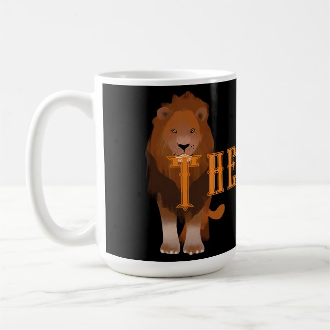 Caneca De Café A imagem e texto clássicos do Leão do Rei  (Esquerda)