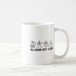Caneca De Café A inclusão não é assustadora, professor esqueleto 