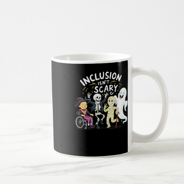 Caneca De Café A inclusão não é assustadora, professor esqueleto  (Direita)
