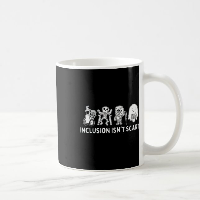 Caneca De Café A inclusão não é assustadora, professor esqueleto  (Direita)