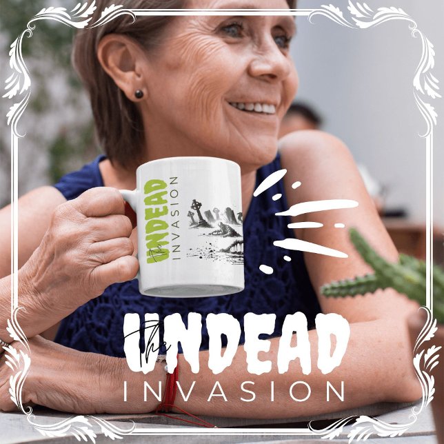 Caneca De Café A Invasão Morta (The Undead Invasion cover from The Beekeeper Store)