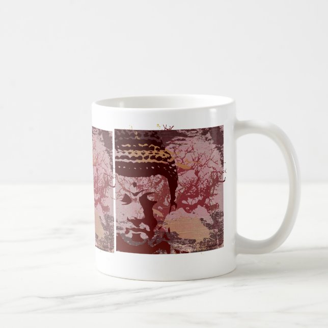 Caneca De Café A ioga fala: Gráfico da árvore de Buddha (Direita)