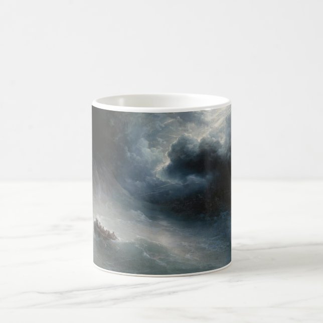 Caneca De Café A ira dos mares (por Ivan Aivazovsky) (Centro)