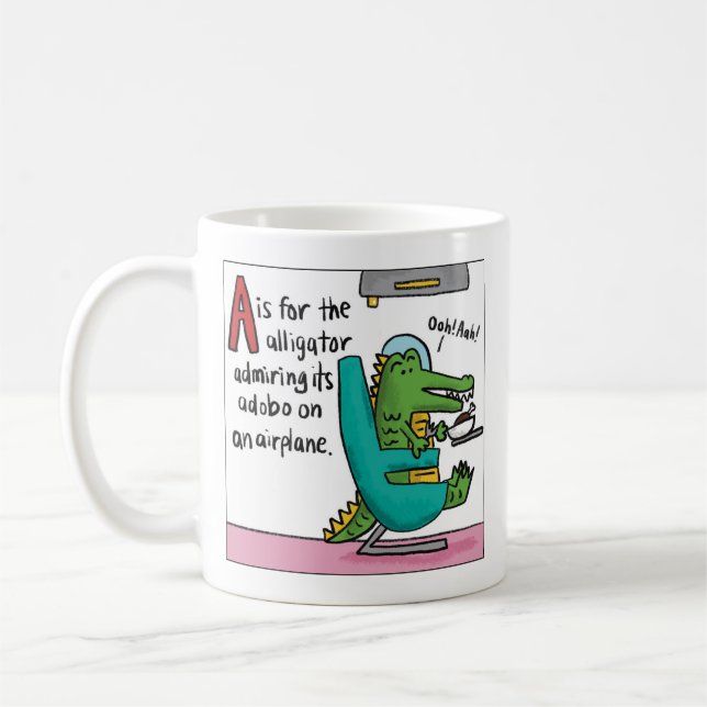 Caneca De Café A is for Alligator Adobo T-Shirt (Esquerda)