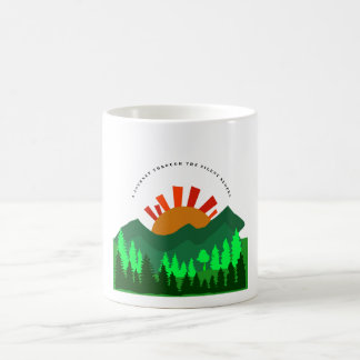 Caneca De Café A Journey Through the Silent Slopes Retro Mountain