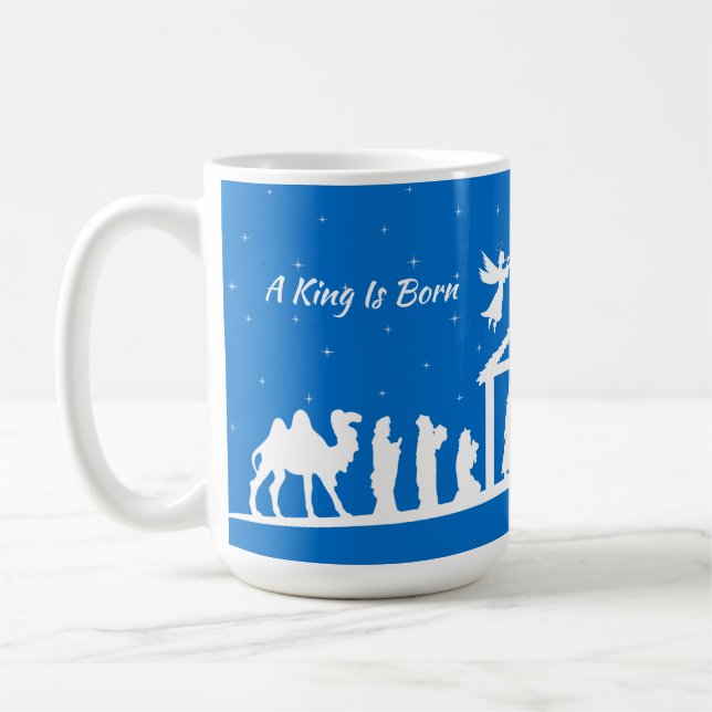 Caneca De Café A King Is Born - Nativity Scene Mug  (Esquerda)