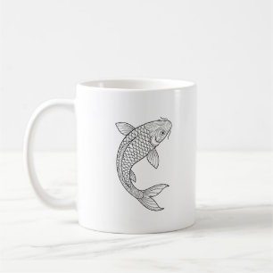 Caneca De Café A Lâmina Koi