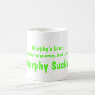 Caneca De Café A lei de Murphy….Murphy suga!