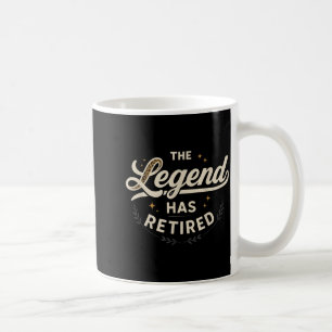 Caneca De Café A Lenda se Aposentou Roteiro Vintage