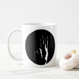 Caneca De Café a letra K em linguagem gestual