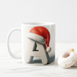 Caneca De Café A letter Christmas design Mug Festive Design