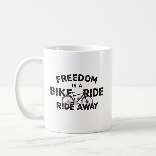 Caneca De Café A Liberdade Está a Uma Ciclada de Distância (Esquerda)