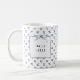 Caneca De Café A Little Blue Jean Baby Blue Coquette Bow