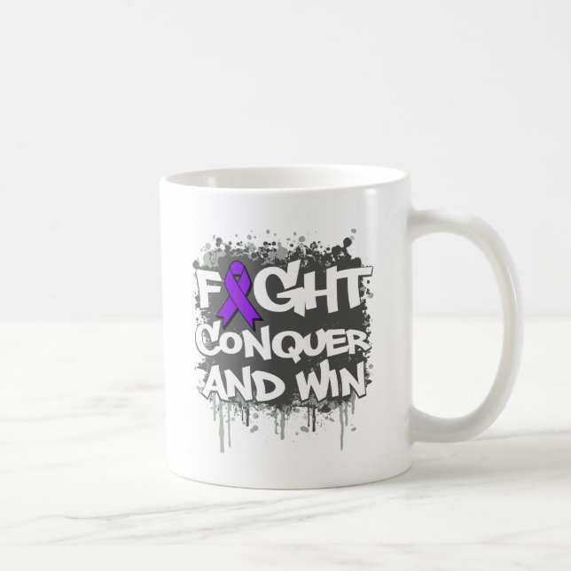 Caneca De Café A luta da doença de Crohn conquista e ganha (Direita)