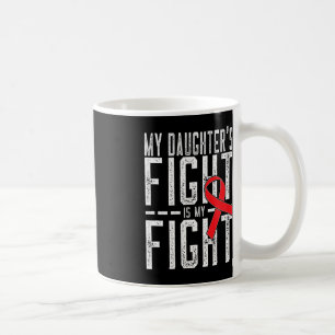 Caneca De Café A Luta da Minha Filha é a Minha Luta Contra o Canc