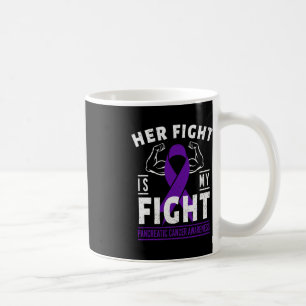 Caneca De Café A Luta dela é a Minha Consciência do Câncer de pân