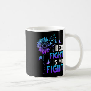 Caneca De Café A Luta Dela É A Minha Luta Contra O Suici De Fita