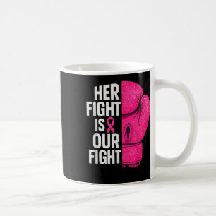 Caneca De Café A Luta Dela É A Nossa Luta Com O Cancer Da Mama De