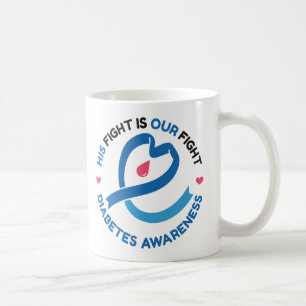 Caneca De Café A Luta Dele É Nossa Luta – Conscientização sobre D