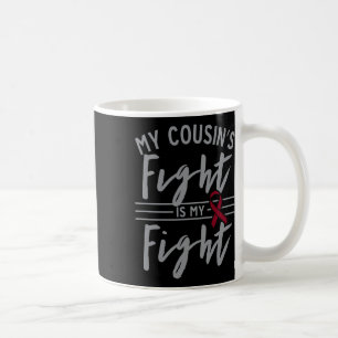 Caneca De Café A Luta do meu primo é a Anemia das Células Falcifo