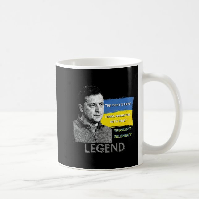 Caneca De Café A Luta Está Aqui O Presidente Da Ucrânia, Zelensky (Direita)